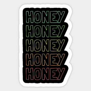 Honey Name Pattern Sticker